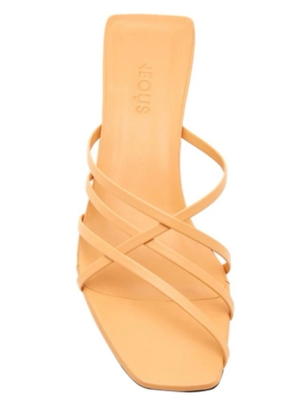 Neous Mannia Leather Slide Criss Cross Kitten Heels
